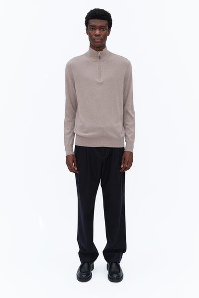 Mr Fenchurch Half Zip - Oatmeal