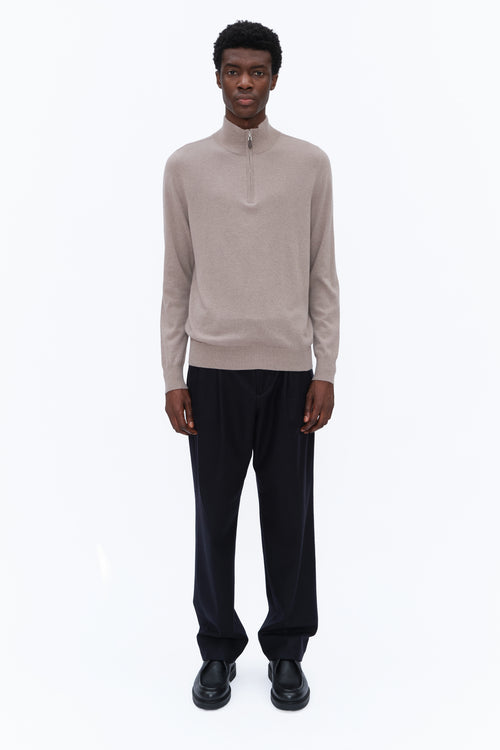 Mr Fenchurch Half Zip - Oatmeal